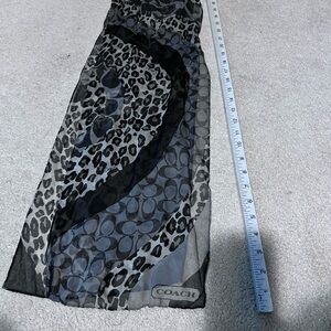 Coach Women's Extra Long Leopard Print, approximately 60 inches long.